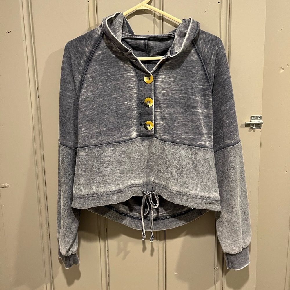 Cropped Open Back Sweatshirt